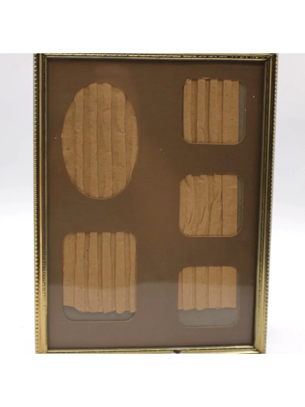 Vintage Brass Collage Picture Frame Oval Rectangle Options Tabletop Wall Display